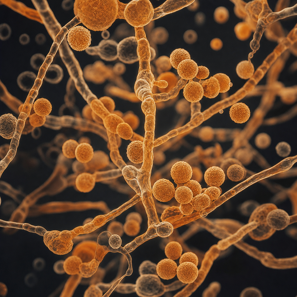 Microscopic visualization of fungal spores and mold